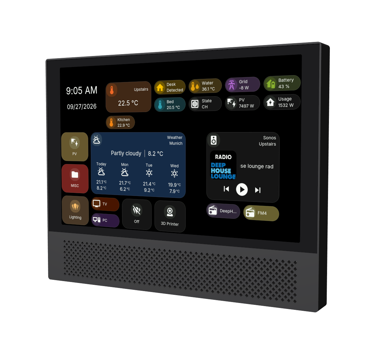 8 Inch Inwall Panel with Voice Assist